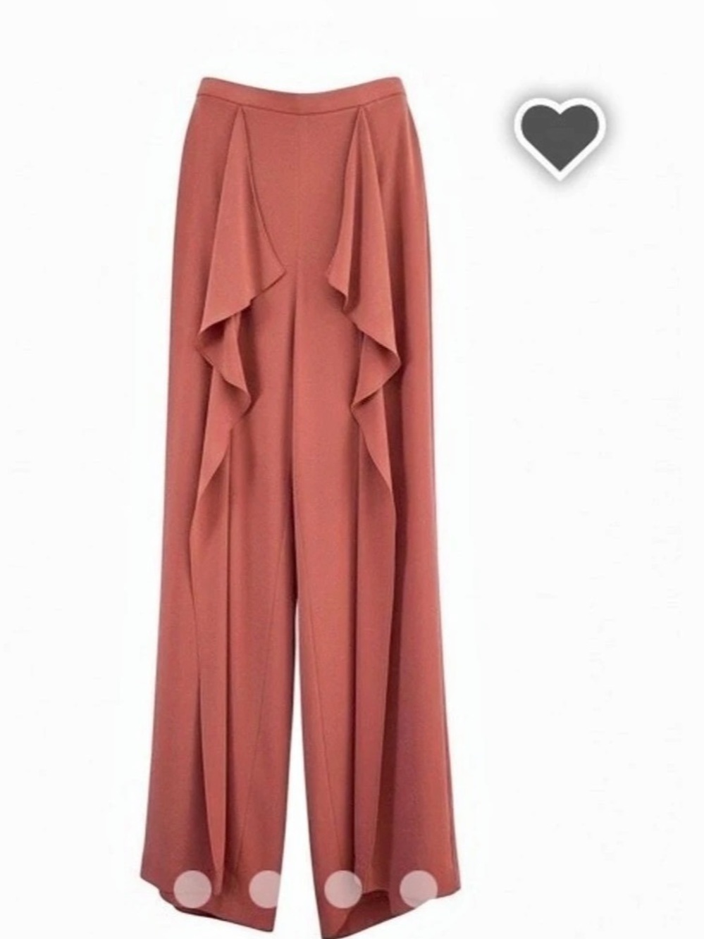 BCBGMAXAZRIA Pink Wide Leg Ruffle Pants Like New